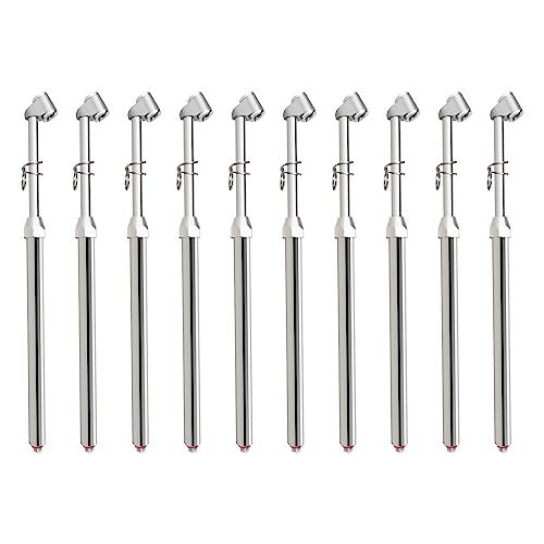 MEANLIN MEASURE 10Pcs Silver Double Straight Type Tire Pressure Gauge，Dual Head Air Pressure Gauge，Pressure Range 10-160 Psi(Suitable for Trucks, etc. - color: Silver, size: 10-160Psi(10)