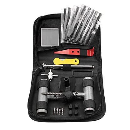 Heavy Duty Tire Repair Kit, 39 Pcs Tire Plug Kit for Car, Motorcycle, Truck, Tractor, Trailer, RV, ATV, ARB, SUV