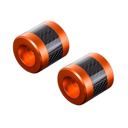 Advanblack Protek Machined CNC Alumium with Carbon Fiber Inlay Crash Bar Slider (Orange CNC w/Carbon Inlay) - color: Orange CNC w/ Carbon Inlay