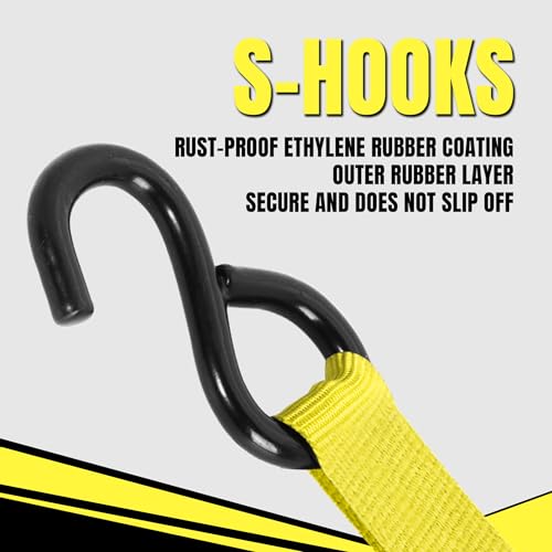 Cartman Ratchet Tie Down, 4Pk 15Ft, 500Lbs Load Cap/ 1500Lbs Break Strength, Cargo Straps for Moving Appliances, Lawn Equipment, Motorcycle in a Truck, with Carry Bag - style: 4PC