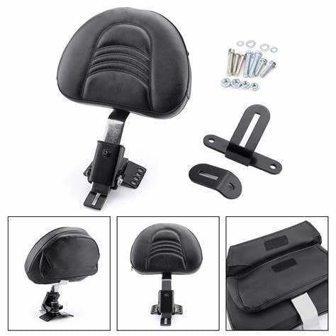Motorcycle Adjustable Plug-in Driver Backrest Compatible with for 1997-2024 Harley Touring Road King Street Glide Road Glide Electra Glide Black Detachable Rider Backrest - size: D Style
