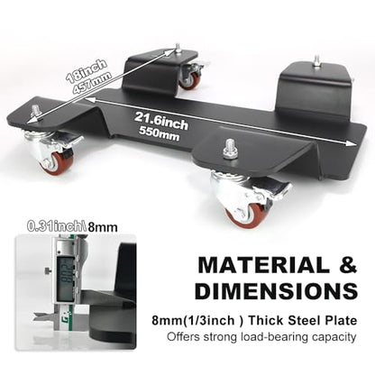 Xitomer Motorcycle - Holds Up to 800lbs - Center Stand Mover Dolley 360-Degree Castor Heavy-Duty Bike Dolly for Easy Movement in Tight Spaces Ideal for Cruisers, Sportbikes, and Scooters (8mm) - size: 8mm