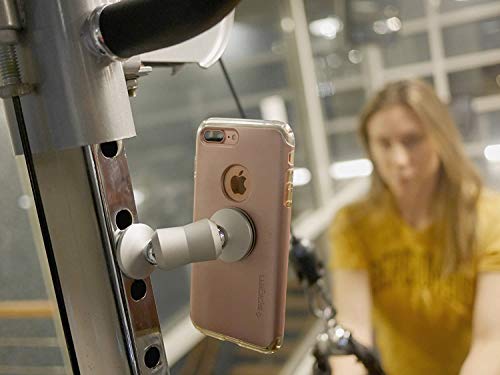 The Original Dual Magnetic Movable Phone Holder and Tablet Mount (Silver) - color: Silver