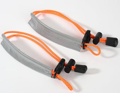 2 PCS Reflective Bands for Cycling, Reflective Pants Straps with Zip Tie Design, Night Riding Safety Bands for Bicycle, Running & Outdoor Activities, Orange