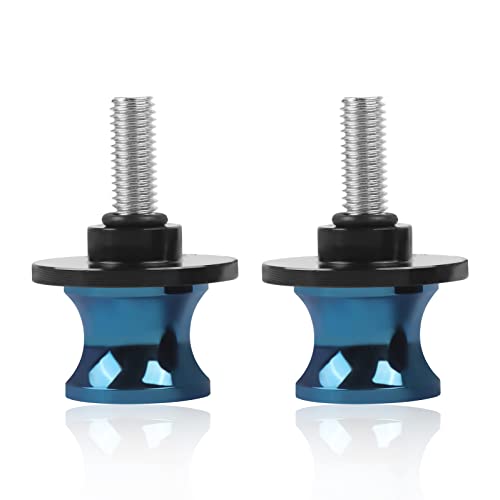 Worldmotop 2PCS 8MM M8 X1.5 Motorcycle Swing arm Spools Swingarm Spools Sliders Stand Screw Replacement for Kawasaki BMW Honda Suzuku Ducati (8MM-Blue) - size: 8MM-Blue