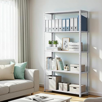 2500 LBS Capacity Heavy Duty Steel Shelving Unit, 5-Tier Garage Storage Shelves for Pantry, Basement, Kitchen, Laundry, Bathroom - Adjustable Metal Rack, 36 x 12 x 68 Inches - size: 68"D x 35.4"W x 12"H-Silver