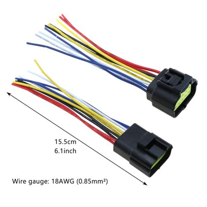 1 Set Automotive Waterproof 10-Pin Wire Connector Plug AWG with Pre-Wired Cables for Cars ATV Trucks Motorcycles Industrial Agricultural