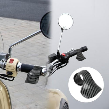 2 PCS Motorcycle Cruise Control, Throttle Mounted Motorcycle Cruise Assist Handrest Wrist Hand Control Grips Accelerator Assist Universal for Most Motorcycles, Scooters (Carbon Fiber Black)