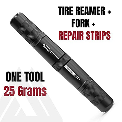 KOM Cycling Tubeless Tire Repair Kit for Bikes 8 Colors! Fixes Mountain Bike and Road Bicycle Tire Punctures - color: Celeste
