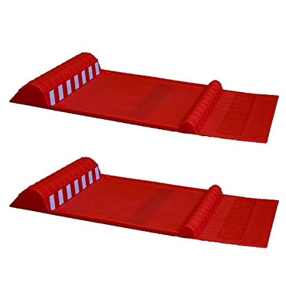 Maxsa 37359-2PK Park Right 21" x 11" x 2" Parking Mat, Red, Amazon Exclusive - color: Red, size: 2-pack
