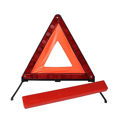 Alipis 2Pcs Roadside Hazard Warning Sign Emergency Triangle Kit for Compact Design Stable Base Day and Night Visibility Essential Road Safety Equipment