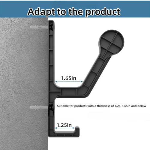 2 Pack Wall Mount Helmet Holder for Motorcycle, Bike & Football Helmets | Multi-Purpose Wall Mount Bracket for ，Coats, Bag，Headphones, Hats & Hair Accessories etc ﻿