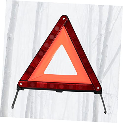 Reflective Warning Triangle Kit for Roadside Emergencies Safety Sign for Vehicles Compact Car Storage Easy Setup Red Emergency Sign