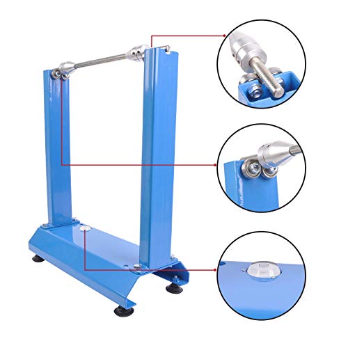 Portable Motorcycle Bicycle Wheel Balancer, Rim Tire Balancing Spin Static Truing Stand w/Adjustable Centering Cones