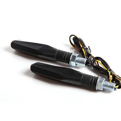 4Pcs Motorcycle LED Turn Signal Lights Blinkers Indicator Lights. (Red) - color: Red