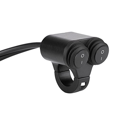 Universal 22mm Motorcycle Handlebar Switch,Handlebar Brake Fog Lights Horn Dual Control Button Switch (B) - color: B