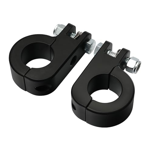 TCMT 32mm 1 1/4" Highway Engine Guard Bar Highway Footpegs Mount Kit Fits For Harley Touring Road Electra Street Glide Road King Dyna Sportster - color: Matte Black, size: P-Clamp Mounts
