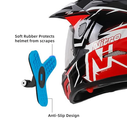 DJI Action 6 Helmet Chin Mount, Motorcycle Dirt Bike Bicycle Strap Holder Clamp Mounts Compatible with Go Pro Hero 13,12,11,10, 9, 8, 7,DJI Osmo Action 6,2,3,4, 5 pro and More - color: Y-Shaped Mount