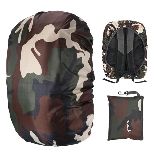 M METERXITY Waterproof Backpack Rain Cover, Waterproof Backpack Cover, Bag Rain Cover with A Carry Pouch for Hiking/Biking/Camping/Outdoor Traveling - color: Camouflage, size: Small(15L-25L)