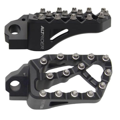 AltRider Adventure X Foot Pegs Compatible With BMW R 1200/1250 / 1300 GS/GSA - Heavy Duty Design - Boot Friendly, High Traction Cleats for Stability & Grip - Adjustable Camber & Height - Black - color: Black, size: Adventure X (56mm x 95mm)