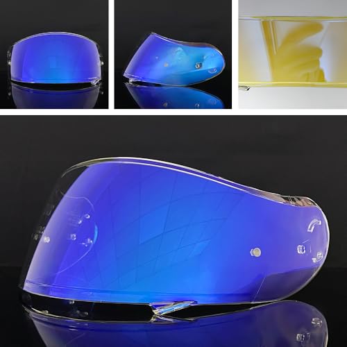 Neotec 2 Helmet Visor Replacement for,CNS-3 UV Protection Helmet Face Shield Compatible with SHOEI Neotec 2(Revo Clear Blue) - color: Revo Clear Blue- Day and Night Use