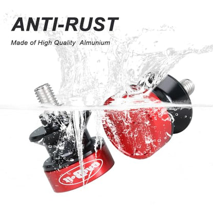 10mm Swing Arm Spools Sliders CNC Red M10 Stand Slider for M10x1.25 Motorcycle Swing Arm Fit for CFMoto 450SS 450SR 700 CL-X 800MT EX250 EX300 EX500 EX650 Ninja 500 ZX10R ZX14R Z1000 | For M10x1.25 Motorcycle Swing Arm Fit for CFMoto 450SS 450SR 700 CL-X