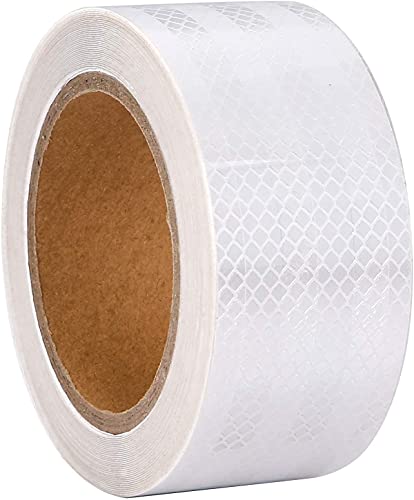 2 Inch x 32.8 Feet Reflective Tape Outdoor Waterproof for Trailers - High Visibility Reflector for Enhanced Safety - color: White, size: 2 Inch x 32.8 Feet