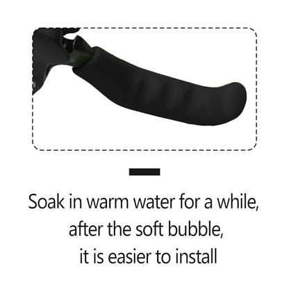 2 Pairs Bicycle Brake Lever Grip Protector Cover, Non-Slip Brake Lever Grip, Silicone Sleeve Universal Brake Protection Handle Cover for Bicycle, Cycling, Road/Mountain Bikes, Black - color: Black