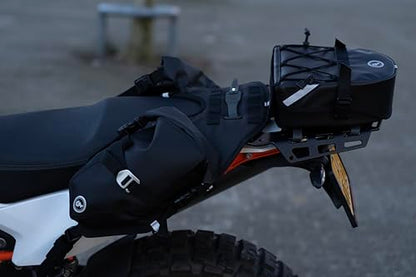 Giant Loop Klamath Tail Rack Pack, 4-liter Soft Luggage Motorcycle Bag, Secures to Any Motorcycle Tail Rack or Dirt Bike Rear Fenders (Black 2023)