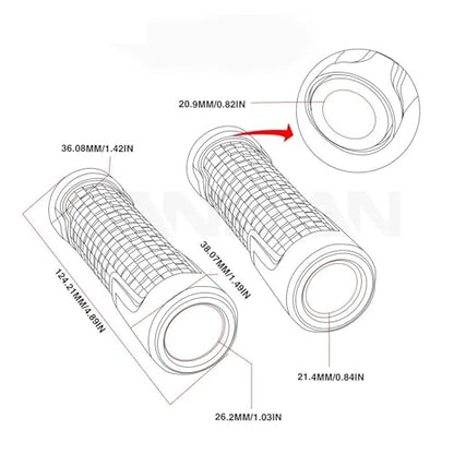 7/8'' Anti-Slip Grip Hand Motorcycle Handlebar Handle Bar Grips End Plugs For HONDA Rebel300 CMX500 CMX300 Rebel CMX 500 300(B-GRAY) - color: B-GRAY