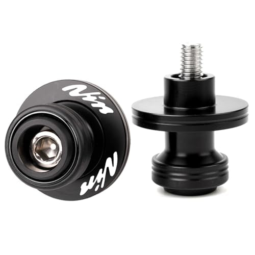 Compatible with Ninja 650 2025 Ninja 500 SE Ninja 400 NINJA 1000 SX 2017-2025 2026 ZX6R 636 ZX10R ZX-4RR ZH2 CNC Motorcycle Swingarm Spool Sliders Stand Screws (Black) - color: Black