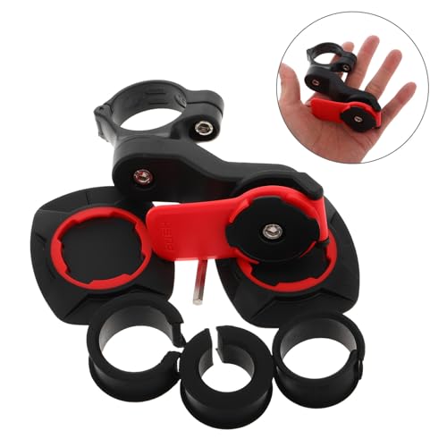 LALAFINA Motorcycle Phone Holder with Vibration Dampener and Dual Spring Shock Absorber, Red Handlebar Mount for Smartphones, Universal Bike Suspension Protector for Riding