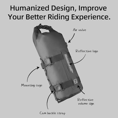 Rhinowalk Bike Front Fork Bag Waterproof Bike Pannier Bag Saddle Bag Fork Bag Rack Bicycle Bag 7L for Mountain Bike Road Bike Accessories-Black - size: 7L
