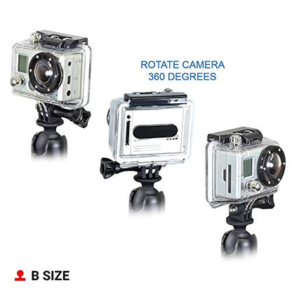 RAM Mounts Action Camera Ball Adapter – Compatible with GoPro-Style Mounts, B Size 1" Ball (RAP-B-202U-GOP1)