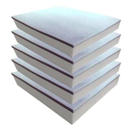 Foamma 2" x 24" x 72" Gel Memory Foam, High Density Base, Cooling Pressure Relief Cushion, Couch Filler Stuffing, Chair Padding, Memory Foam for Couch Cushions, 5 Pack - color: Gel Memory Foam, size: 2" x 24" x 72", style: 5 Pack