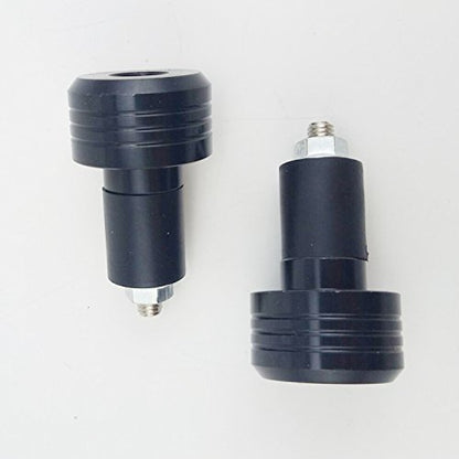 Motorcycle Handlebar Ends,7/8'' Handle Bar Slider Caps Weight Plugs CNC Aluminum (Black) - color: Black