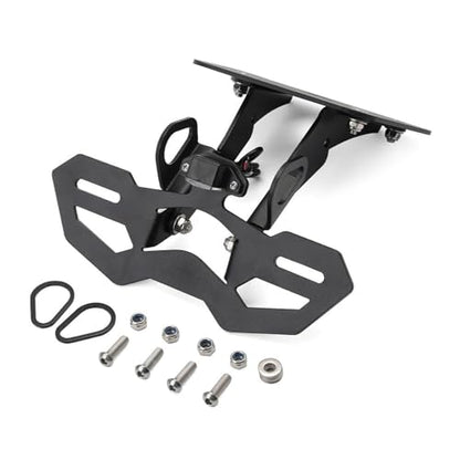 Motorcycle R25 R3 Fender Eliminator License Plate Holder/Tail Tidy Bracket For YAMAHA YZF-R25 2014-2023 / YZF-R3 MT-25 MT-03 2015-2023, LED License Plate Lights and Turn Signal Mounting Holes (Black)