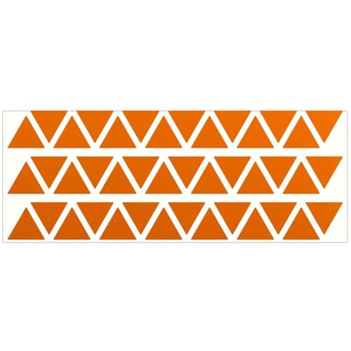 LiteMark Reflective Triangle Sticker for Bike, Helmet, Orange, 1 Inch - Pack of 42 Pcs - color: Orange