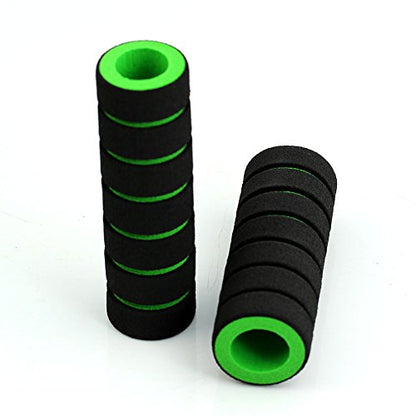 1 Pair Nonslip Foam Sponge Bike Motorcycle Handle Grip - color: Green