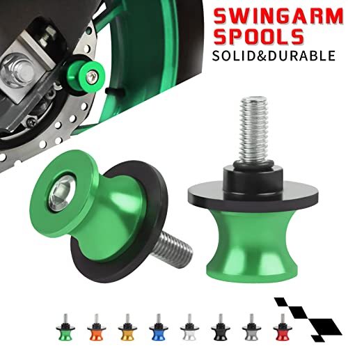 Worldmotop 6MM Swingarm Spools Sliders Replacement For Yamaha YZF R1 R3 R6 R25 R1000 - color: Orange