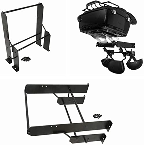 HD Garage Detachables Storage Detach Depot Wall Mounting Luggage Rack for Harley Touring Road King, Electra Glide, Street Glide Tour Trunk Pack Pak, Metal, Black
