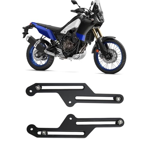 Aramox Windscreen Adjusters, Pair Motorcycle Adjustable Bracket Anodized Black Replacement for 700 XT700Z 2019?2021