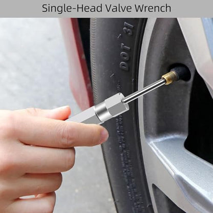 2 Pcs Valve Core Removal Tool Set, Professional Screwdriver Tire Valve Stem Core Remover Tool, 4.3 Inch Heavy Duty Tire Valves Stem Remover & Installer for Schrader Valves Removal