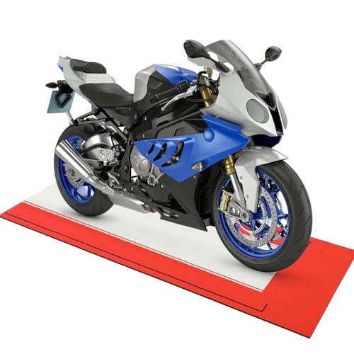 Drydiet Motorcycle Mat Garage Floor Rug Washable Parking Mats for Garage Floors Non Slip Oil Absorbent Pad Rubber Backing Layer Protects Floor(Red Style,Red,78 x 31 Inch) - color: Red, size: 78 X 31 Inch, style: Red Style