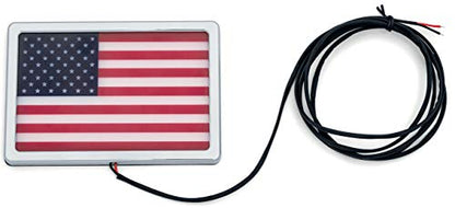 Kuryakyn 2891 Motorcycle Lighting Accessory: Freedom Flag LED Light Kit, 4" x 6", Chrome - color: Chrome
