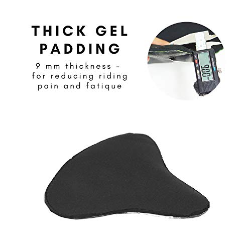 Vincita Imitation Sheepskin Bicycle Seat Cover & Gel Padding - for Wide Seat Spin Bike, Cruiser Exerciser - Imitation Wool/Fleece/Fur Cushion Cover & Removable Gel Insert - size: Extra Large