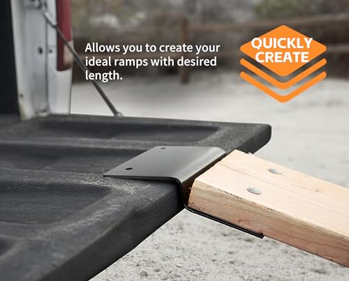MAXXHAUL 50872 Steel Ramp Top Kit - Quickly Create Your Own Ramps with 2"x8" Planks to Safely Load ATV Motorcycle and Lawn Equipment On and Off Your Vehicle