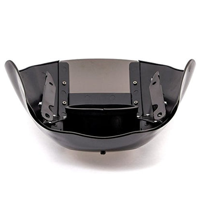 NEW Black & Smoke Quarter Fairing Windshield Kit Compatible with Harley Davidson XL FXR Dyna