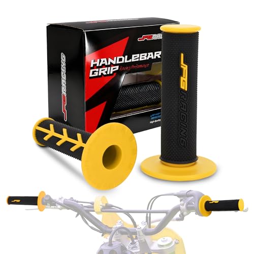 JFG RACING 7/8" Motorctcle Grips,22mm 24mm Non Slip Dirt Bike Hand Handlebar Glue Universal for Most Pit Bike Motercross KLX KX EXC XC SX CRF CR YZ WR DRZ RMZ 50 85 100 150 250 350 450 - color: Yellow
