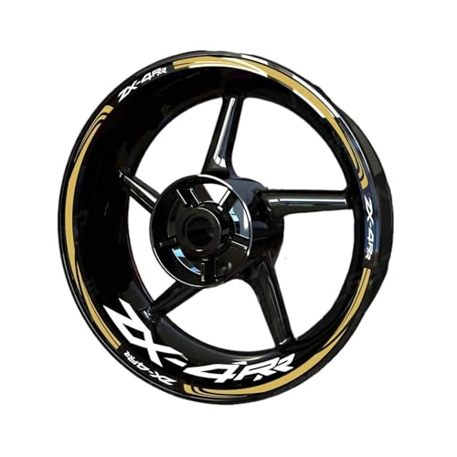 Wheel Stickers for Ka&wasaki for N&INJA ZX-4RR ZX4RR Reflective Motorcycle Wheel Sticker Hub Decal Rim Stripe Tape Decals - color: Style 11